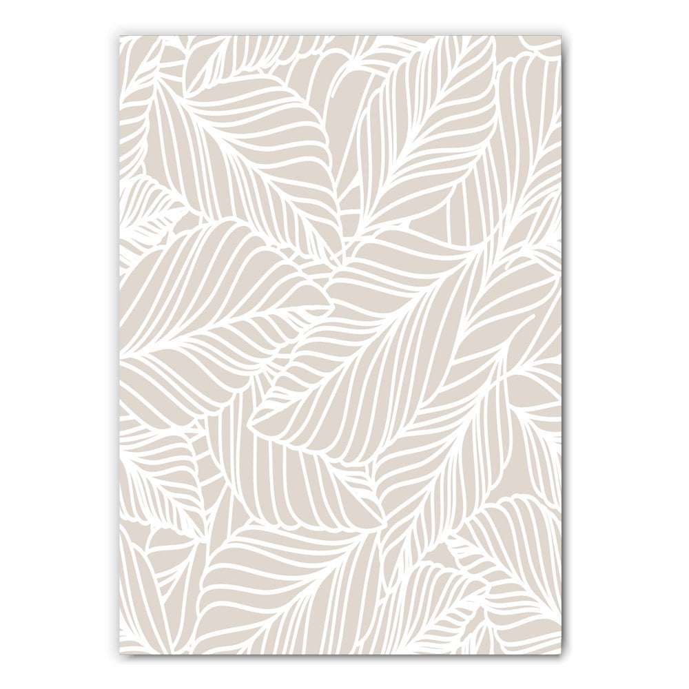 Minimalist Leaf Pattern Print