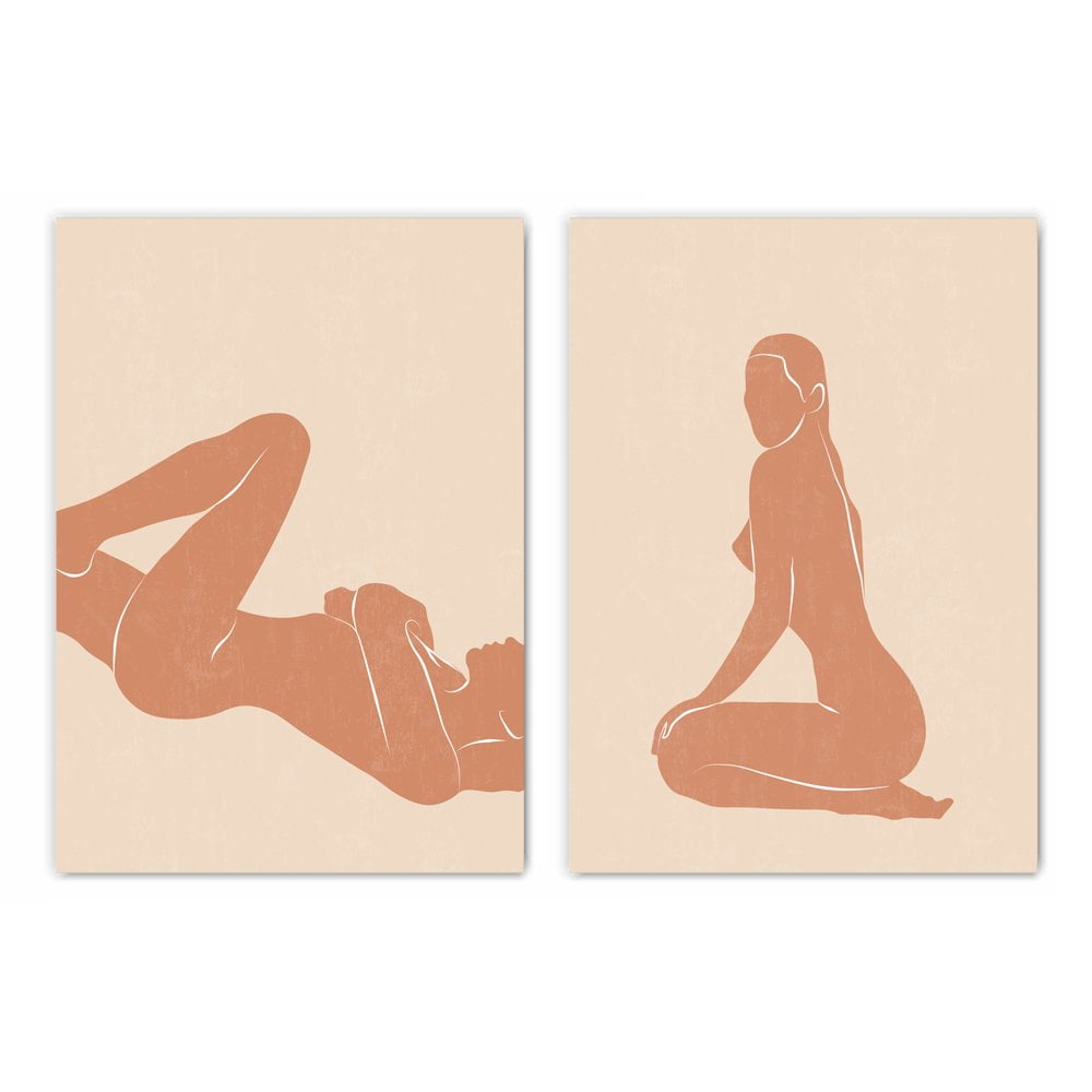 Nude Woman Print Set of 2