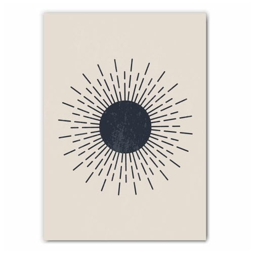 Monochrome Sun Art Print