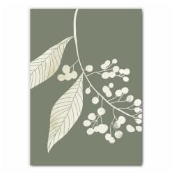 Sage Green Leaves Print Set - 1