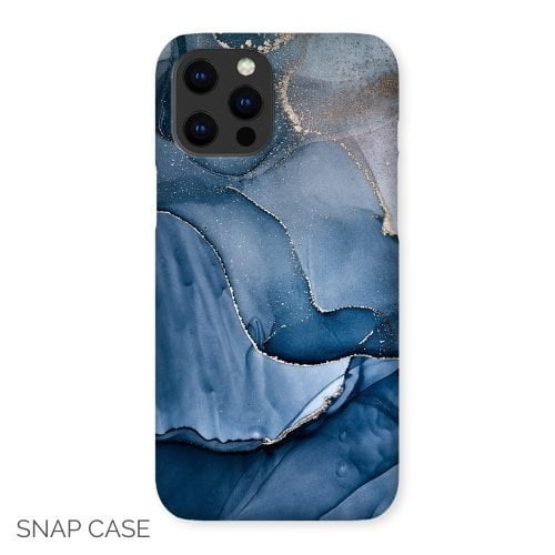 Abstract Blue and Gold iPhone Snap Case