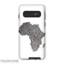 Africa Map Fingerprint Samsung Tough Case