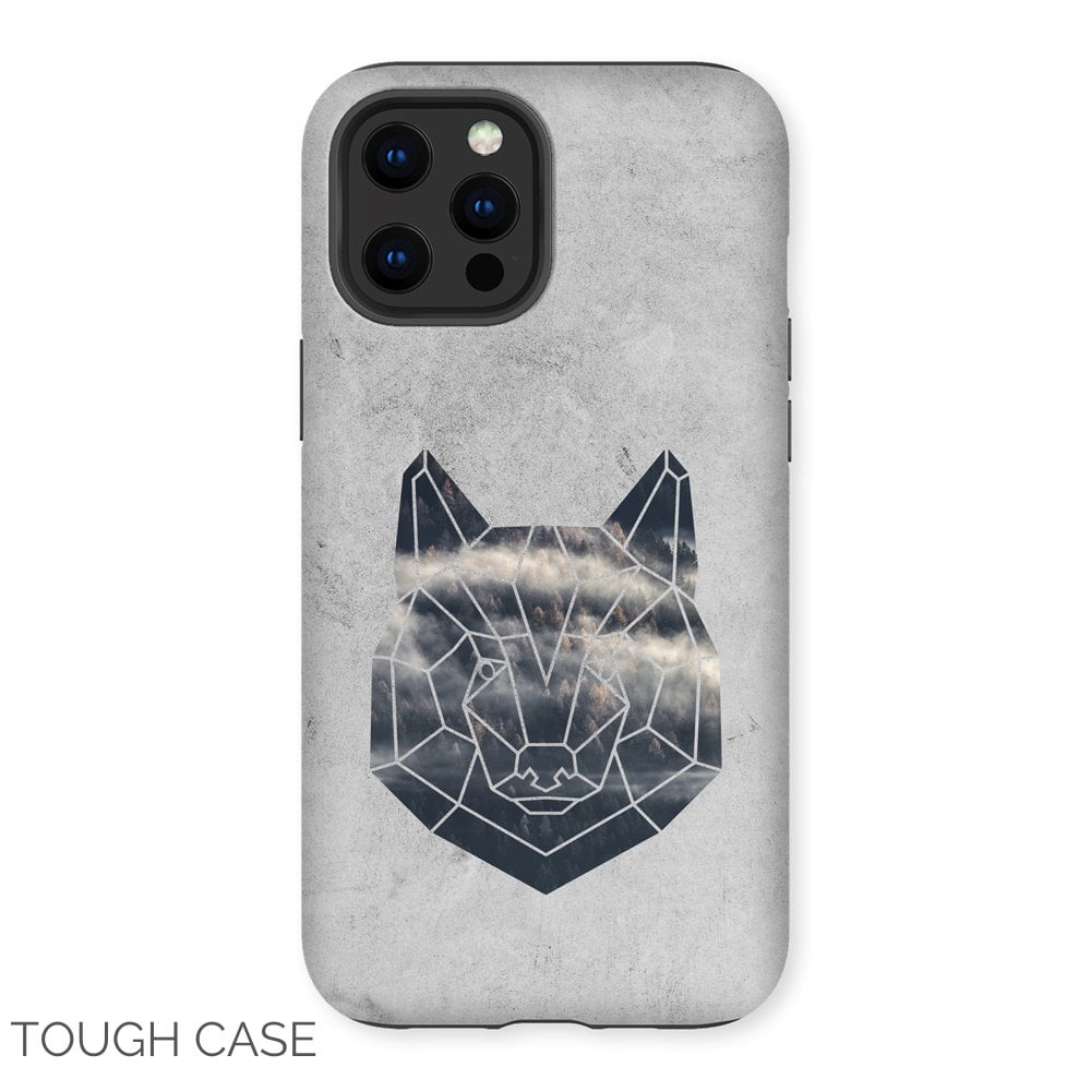 Geometric Wolf iPhone Tough Case