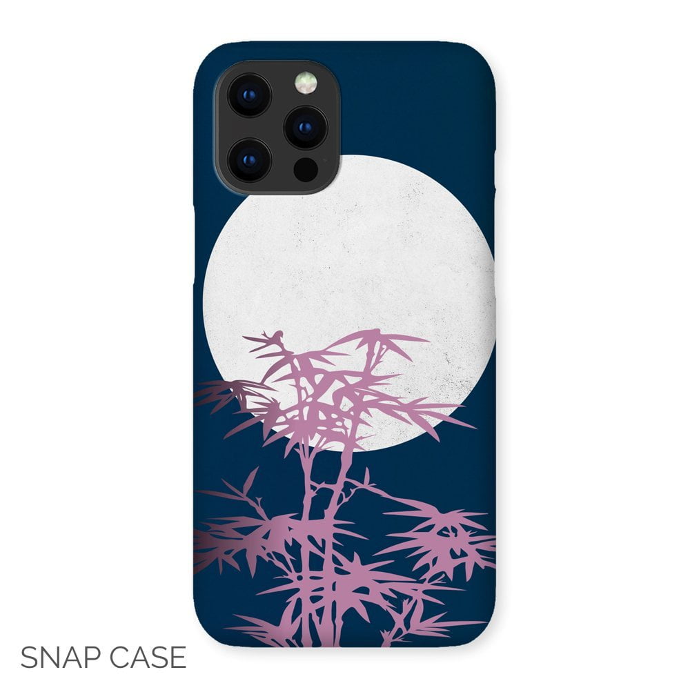 Pink Bamboo Silhouette iPhone Snap Case