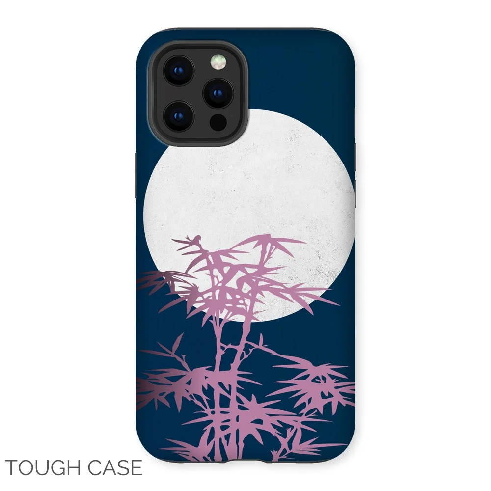 Pink Bamboo Silhouette iPhone Tough Case