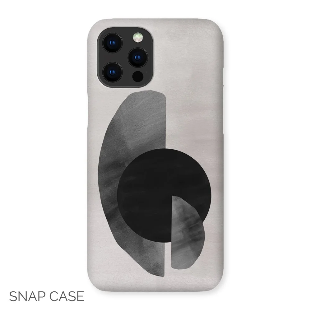 Grey Modern Shapes iPhone Snap Case