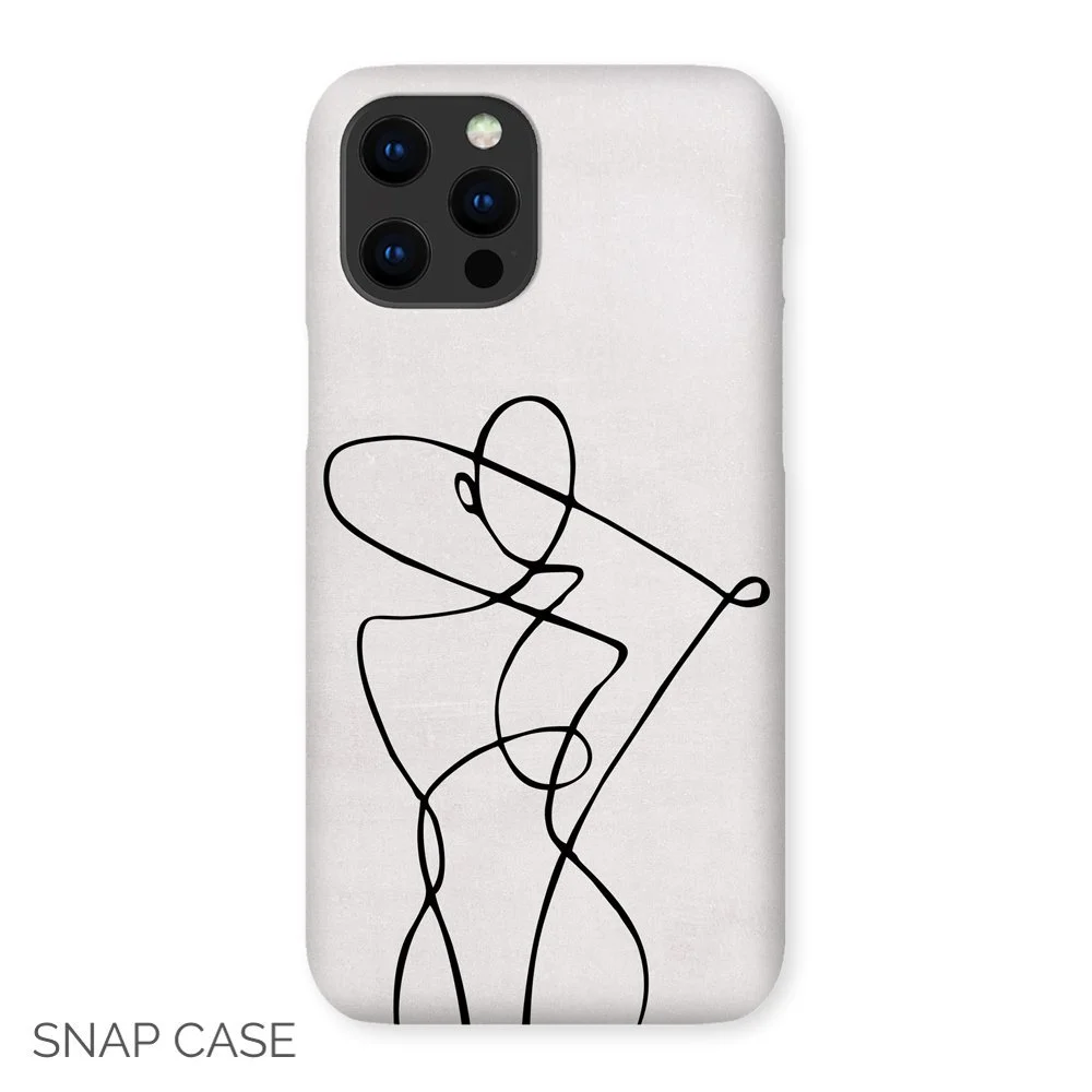 Female Line Drawing iPhone Snap Case