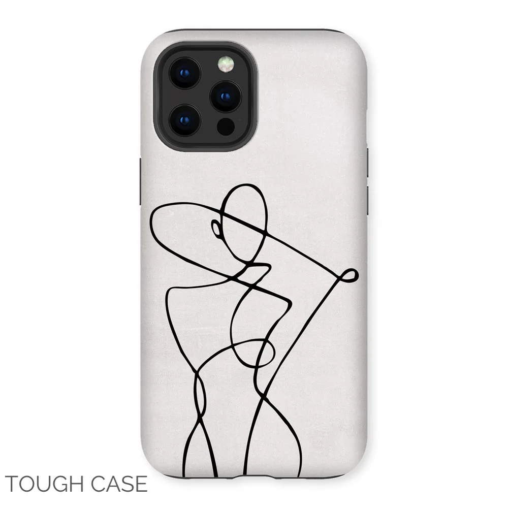Female Line Drawing iPhone Tough Case