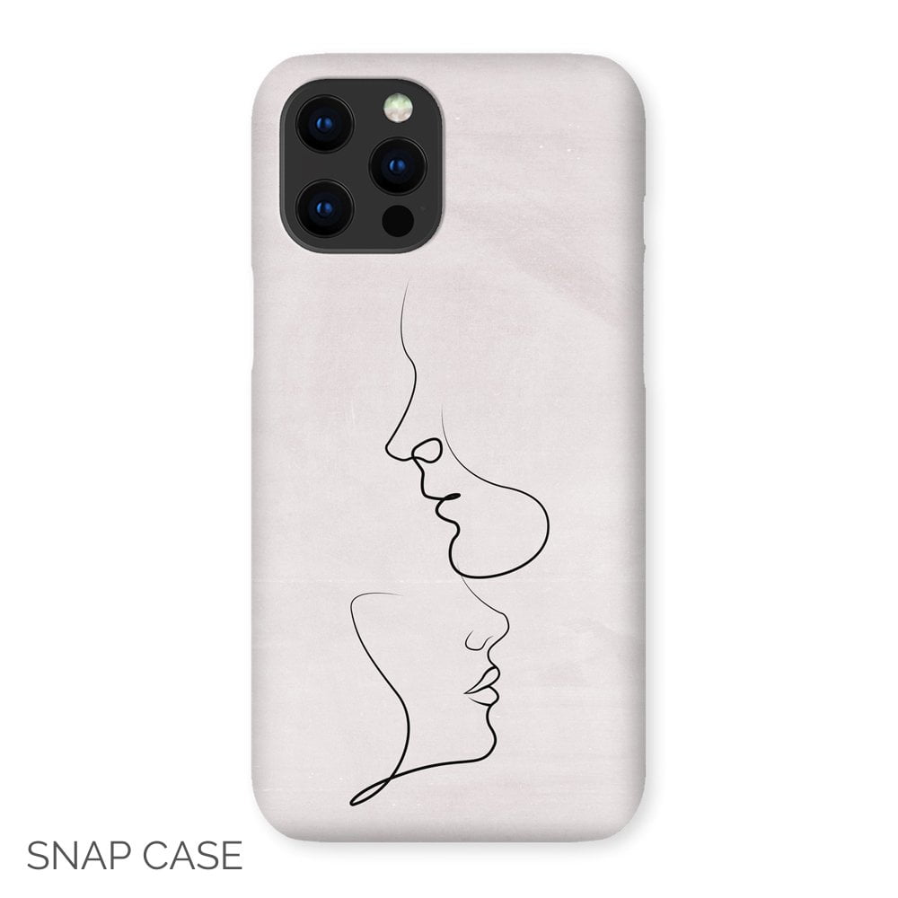 Couple Line Art iPhone Snap Case