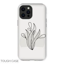 Grey Wavy Reeds iPhone Tough Case