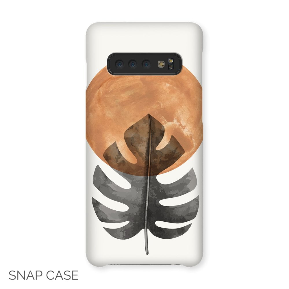 Sun and Monstera Leaf Samsung Snap Case