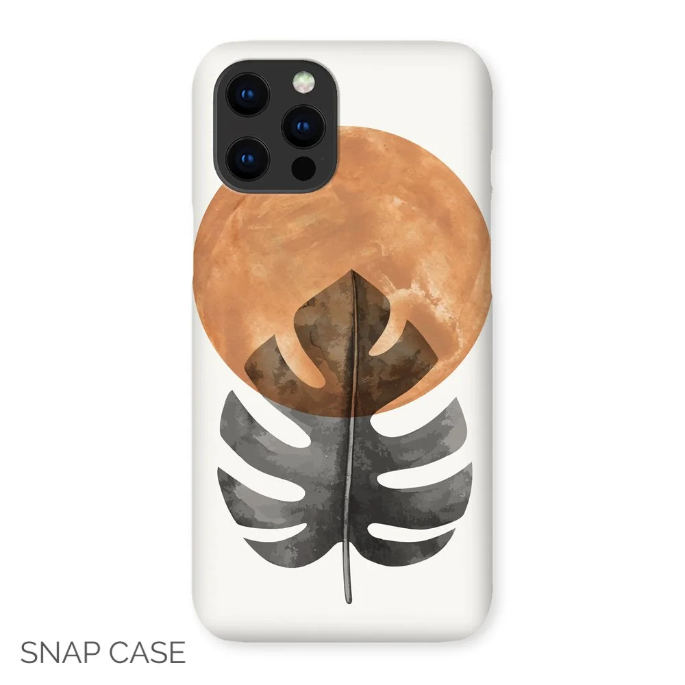 Sun and Monstera Leaf iPhone Snap Case