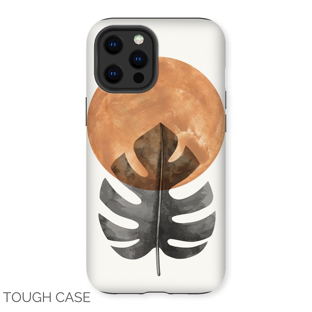 Sun and Monstera Leaf iPhone Tough Case