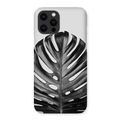 Monochrome Large Monstera Leaf Phone Case