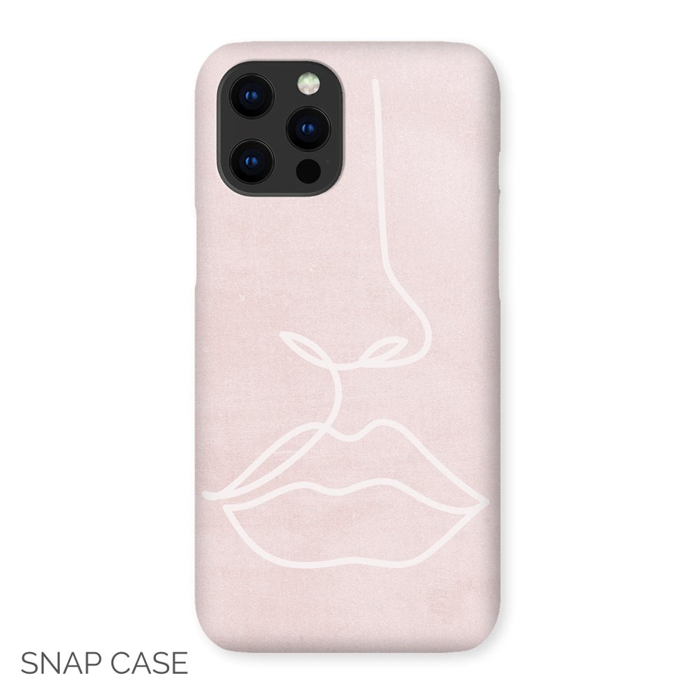 Blush Pink Lip Line iPhone Snap Case