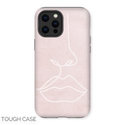 Blush Pink Lip Line iPhone Tough Case