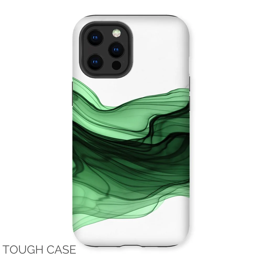 Abstract Green Smoke iPhone Tough Case