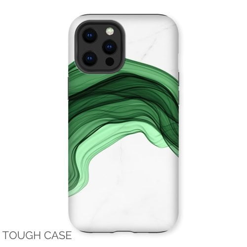 Abstract Green Wave iPhone Tough Case