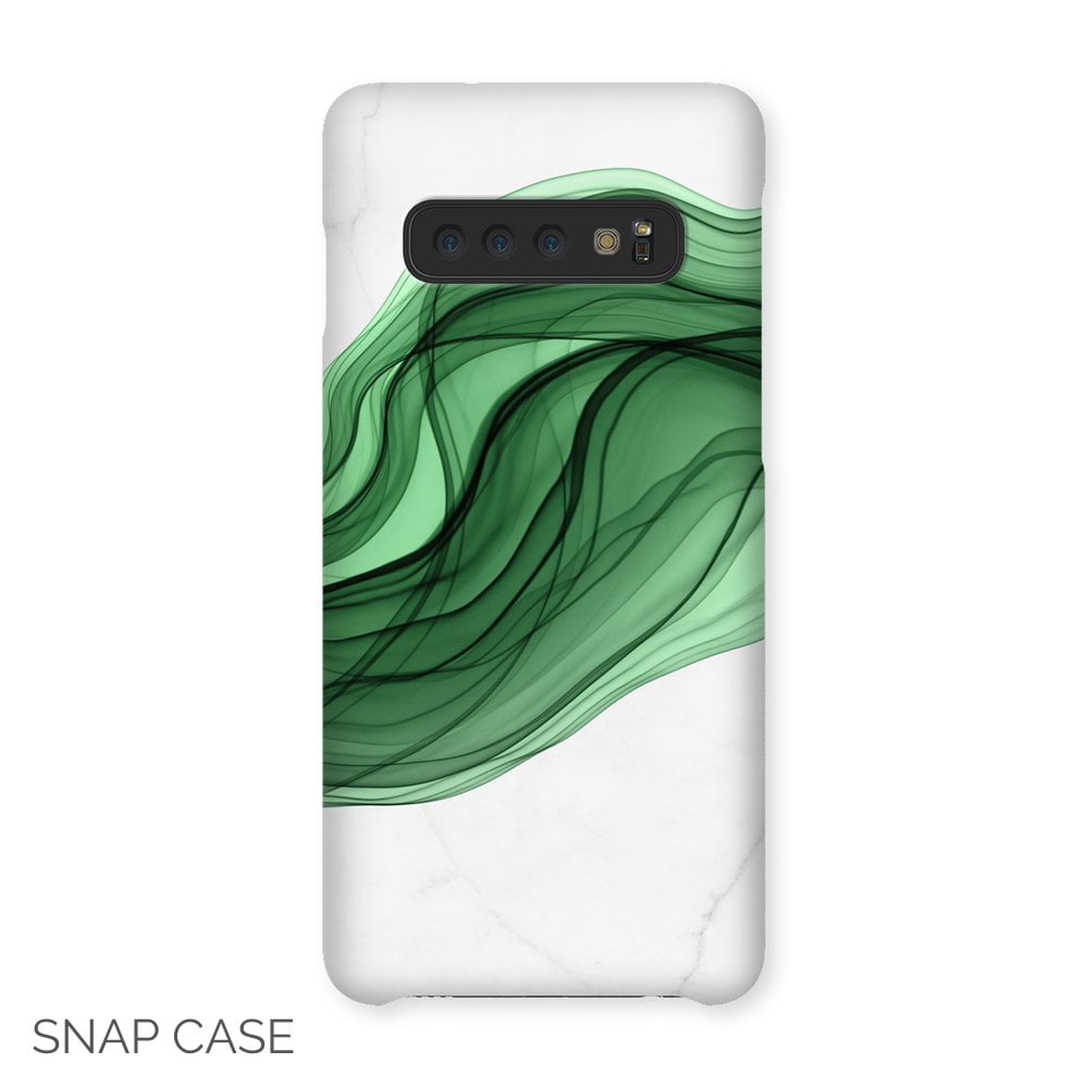 Abstract Green Swirl Samsung Snap Case