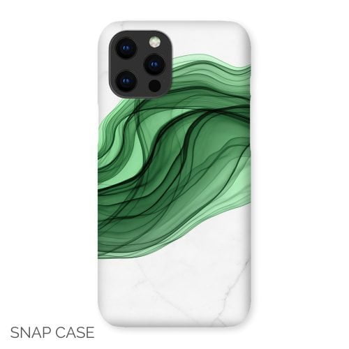 Abstract Green Swirl iPhone Snap Case