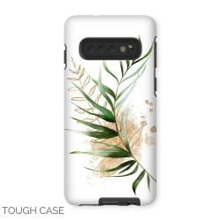 Green and Gold Palm Leaf Samsung Tough Case