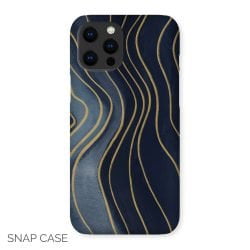 Blue and Gold Curves iPhone Snap Case