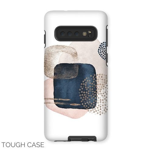 Navy and Pink Abstract Samsung Tough Case