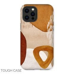 Burnt Orange Abstract iPhone Tough Case