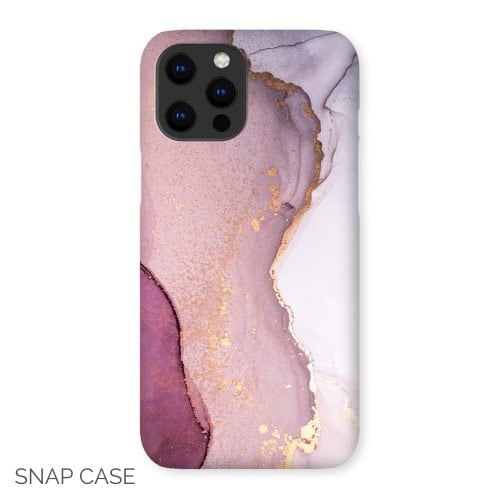 Pink and Grey Abstract iPhone Snap Case