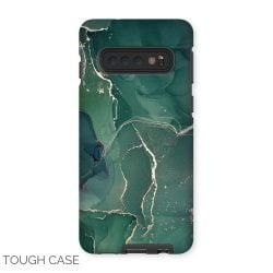 Green and Gold Abstract Samsung Tough Case