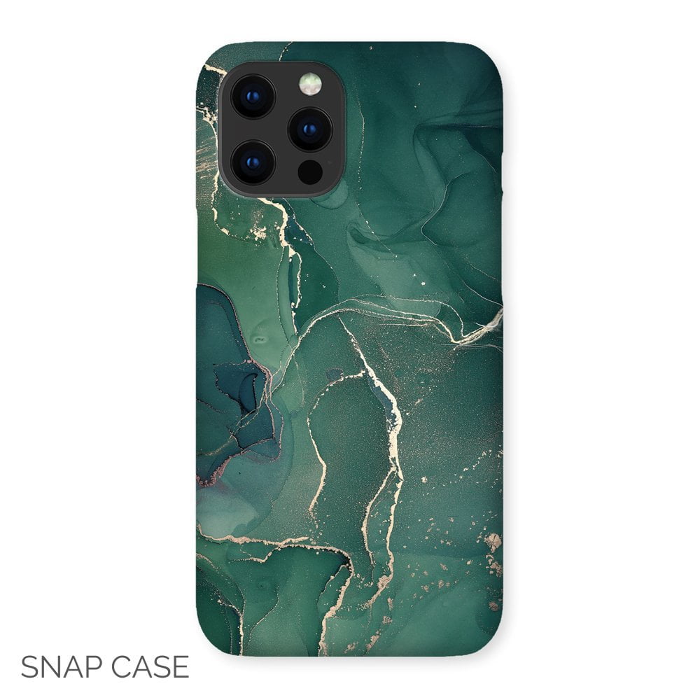 Green and Gold Abstract iPhone Snap Case