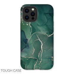 Green and Gold Abstract iPhone Tough Case