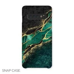 Abstract Green and Black Samsung Snap Case