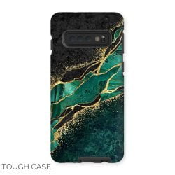 Abstract Green and Black Samsung Tough Case