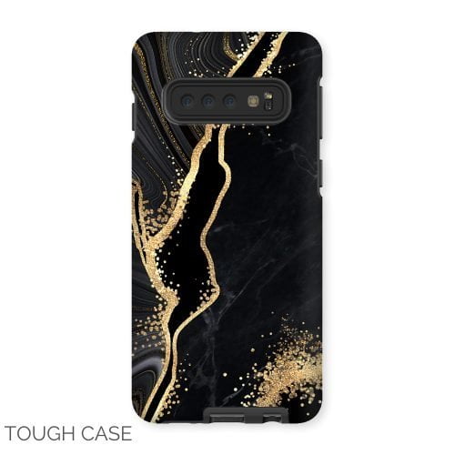 Black and Gold Marble Samsung Tough Case