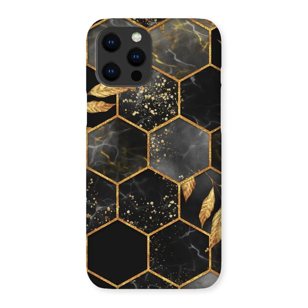 Black and Gold Hexagon Phone Case