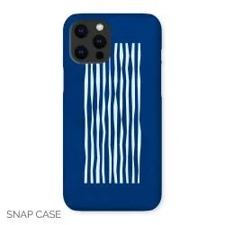 Blue and White Lines iPhone Snap Case