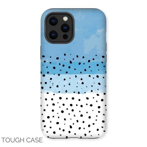 Abstract Blue Dots iPhone Tough Case