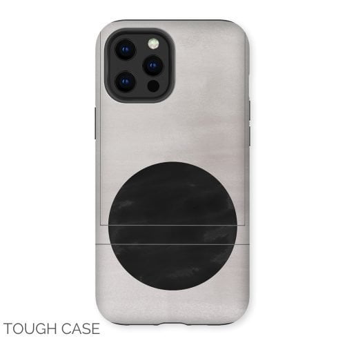 Grey Circles and Lines iPhone Tough Case