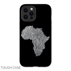 Africa Fingerprint Map iPhone Tough Case