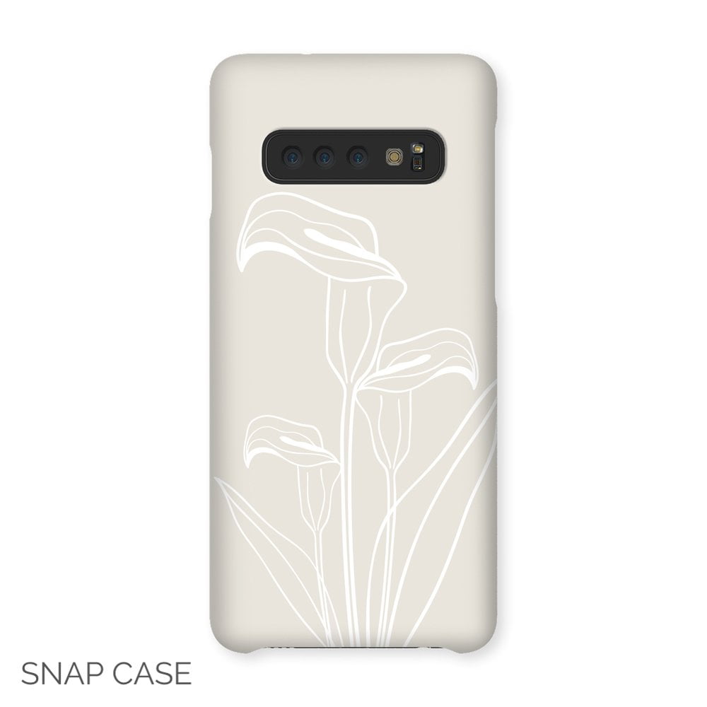 Line Art Lily Flower Samsung Snap Case