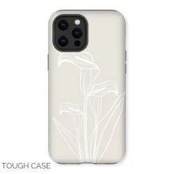 Line Art Lily Flower iPhone Tough Case