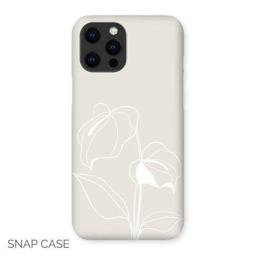 Line Art Calla Lily iPhone Snap Case
