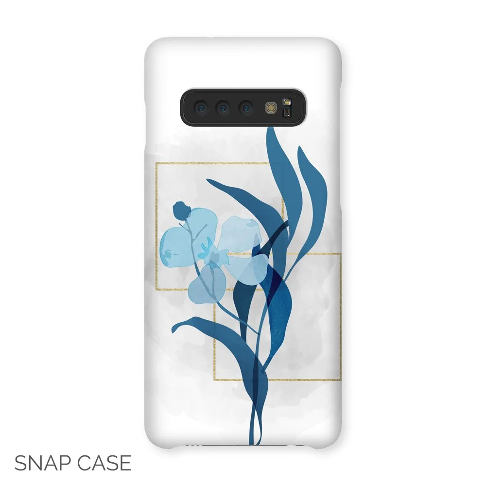 Abstract Blue Flowers Samsung Snap Case