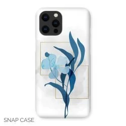 Abstract Blue Flowers iPhone Snap Case