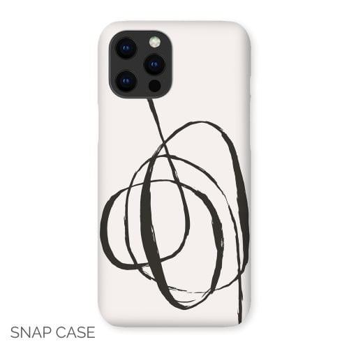 Black Flowing Ribbon iPhone Snap Case