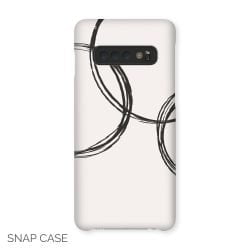 Black Rings Line Art Samsung Snap Case