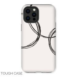 Black Rings Line Art iPhone Tough Case