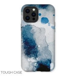 Blue Stained Watercolour iPhone Tough Case