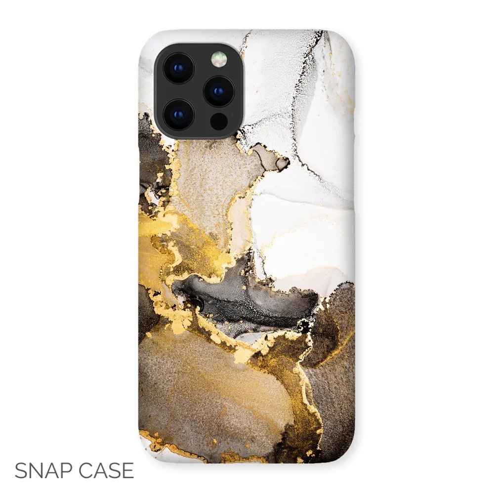 Gold Marble iPhone Snap Case